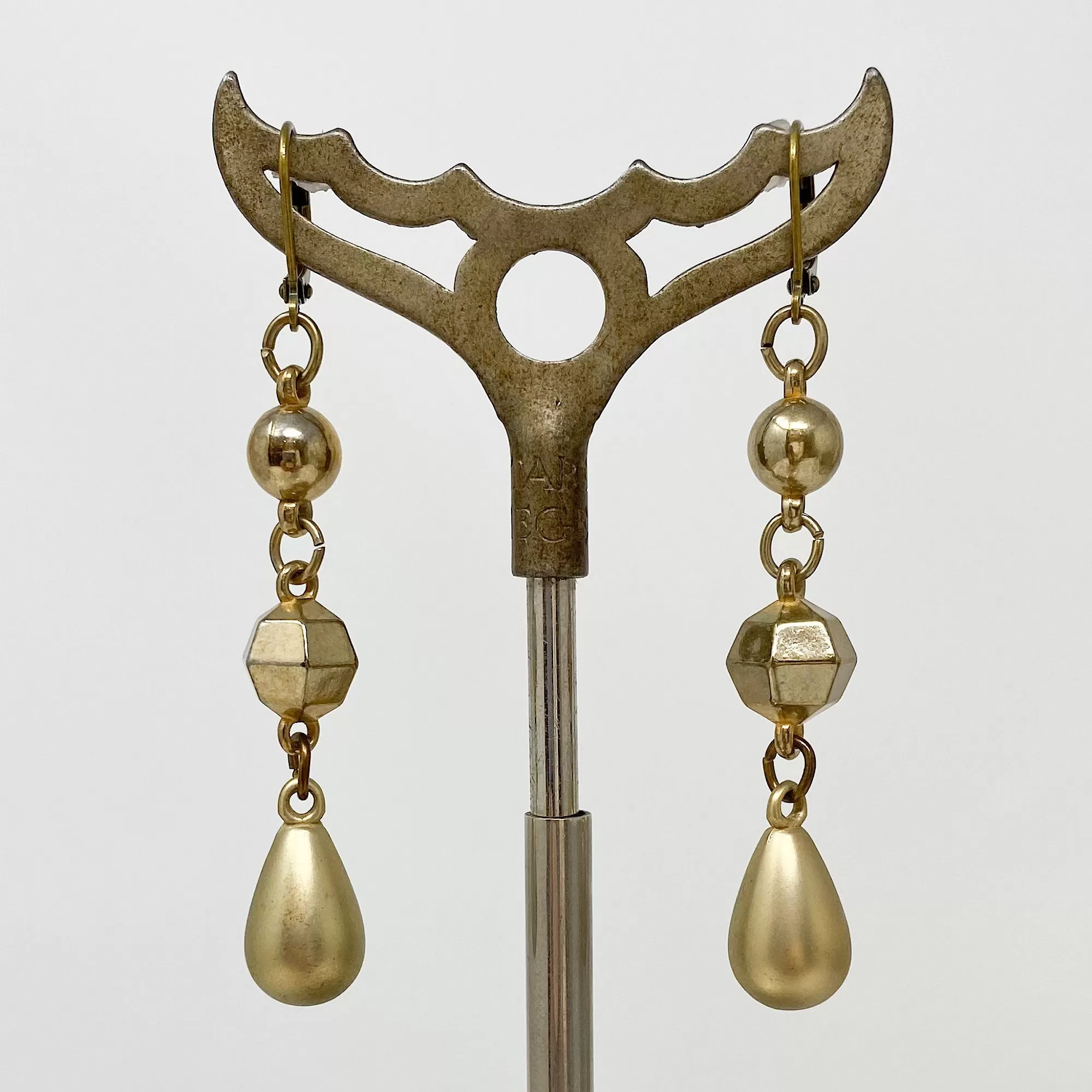 XENA lightweight bronze drop earrings