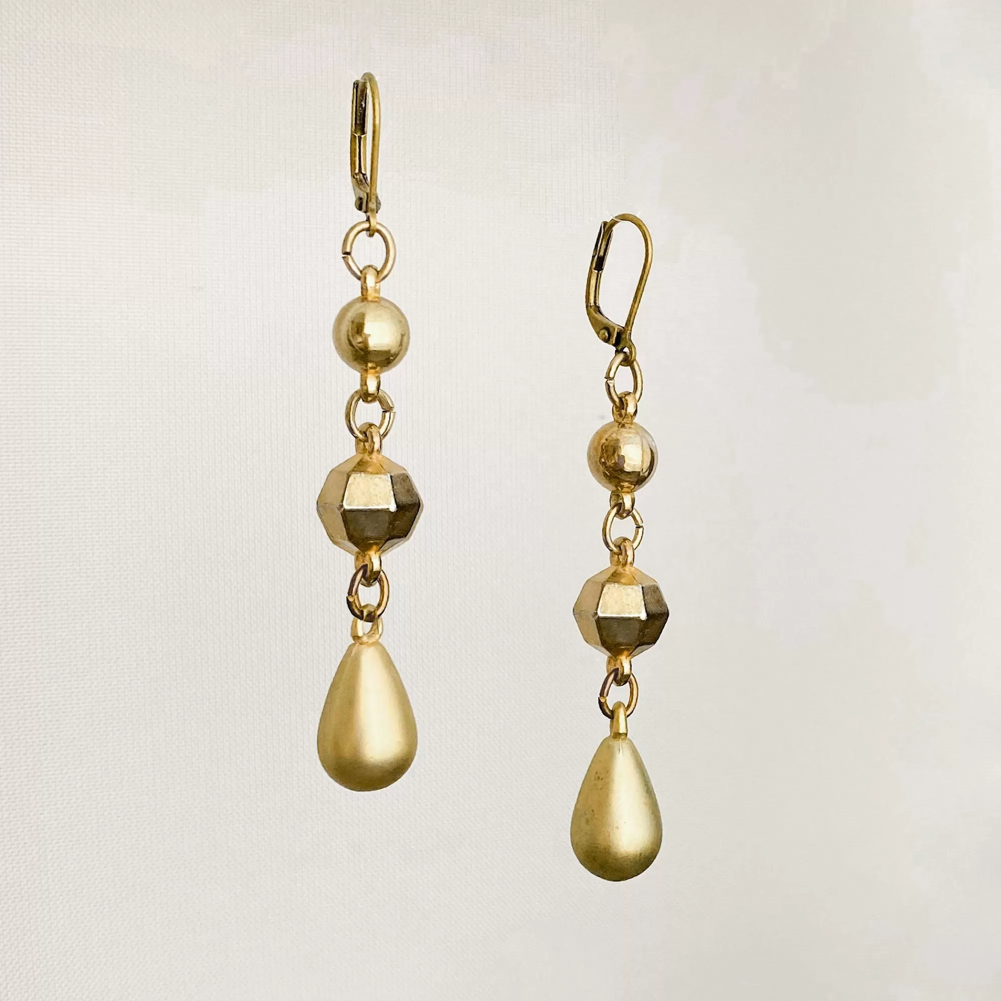 XENA lightweight bronze drop earrings