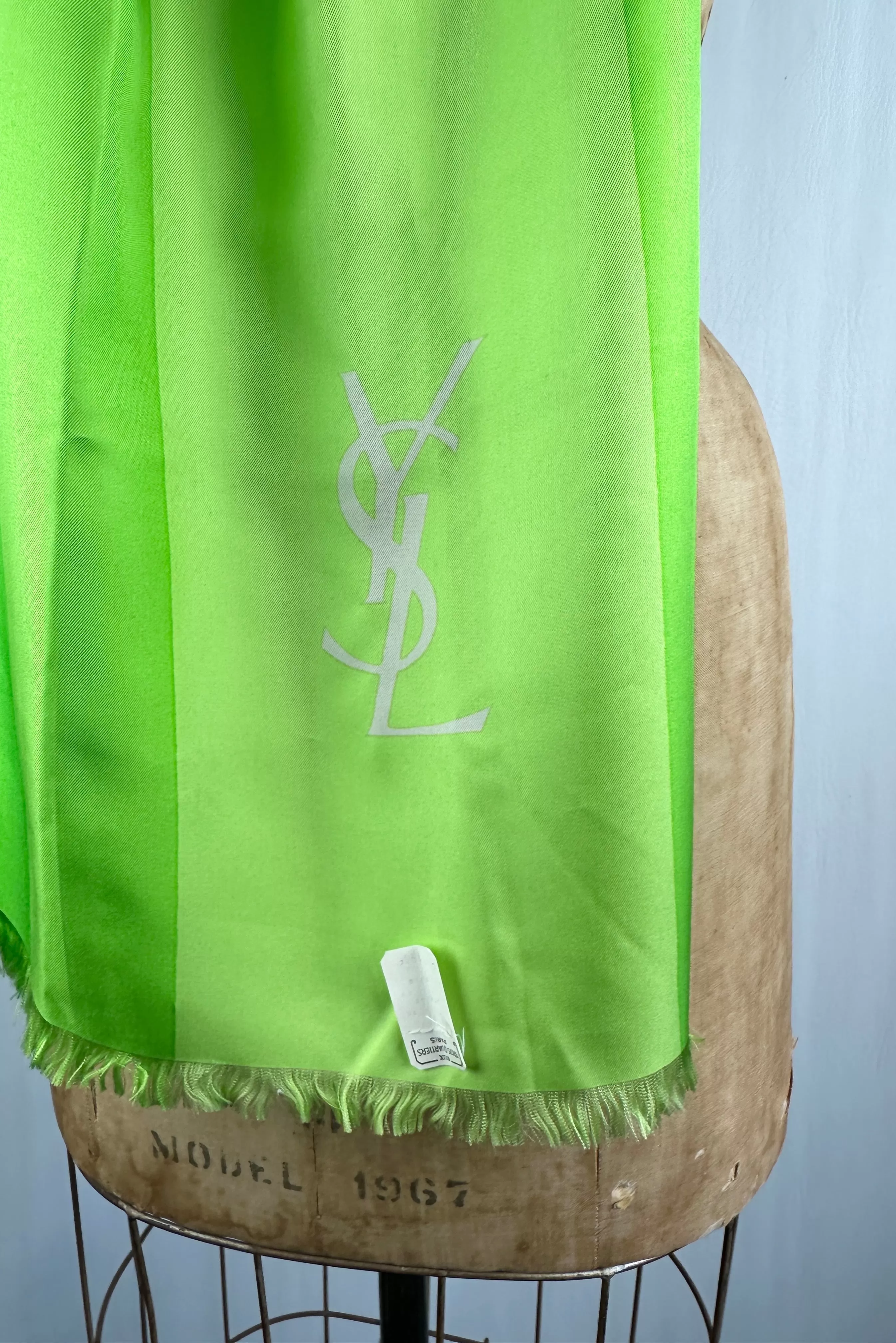 YVES SAINT LAURENT 70s Long Silk Neck Scarf