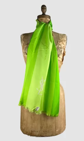 YVES SAINT LAURENT 70s Long Silk Neck Scarf