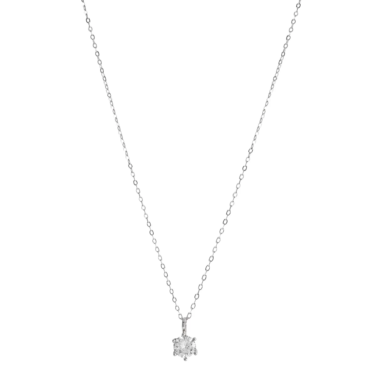 Zelda Silver Rhinestone Necklace