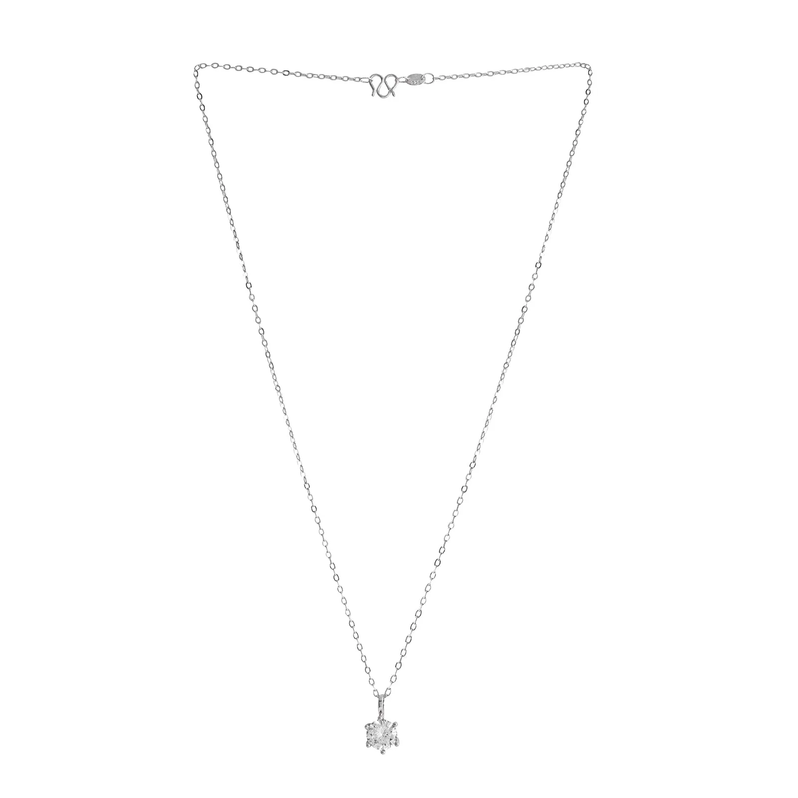 Zelda Silver Rhinestone Necklace